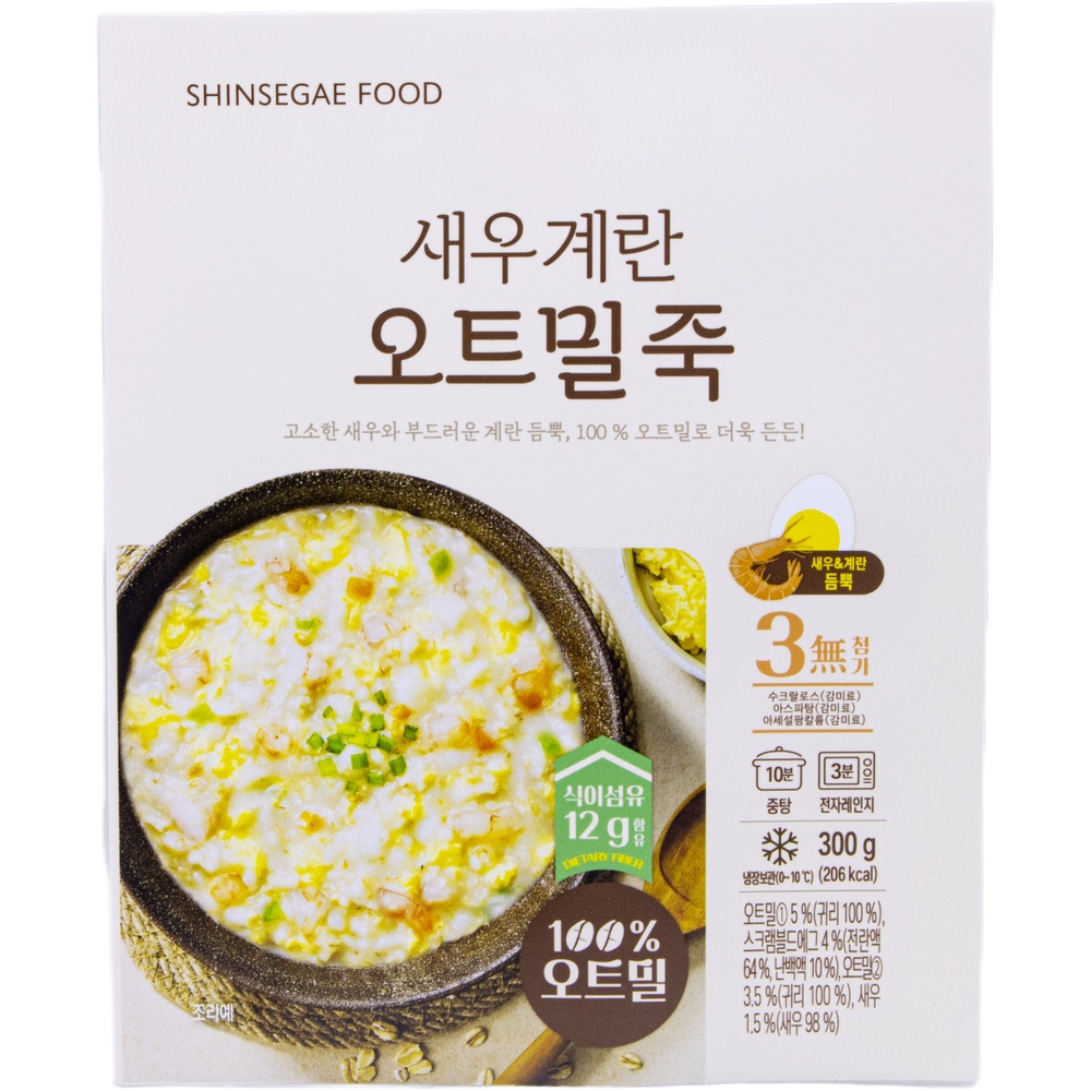 신세계푸드 새우계란 오트밀죽 300g