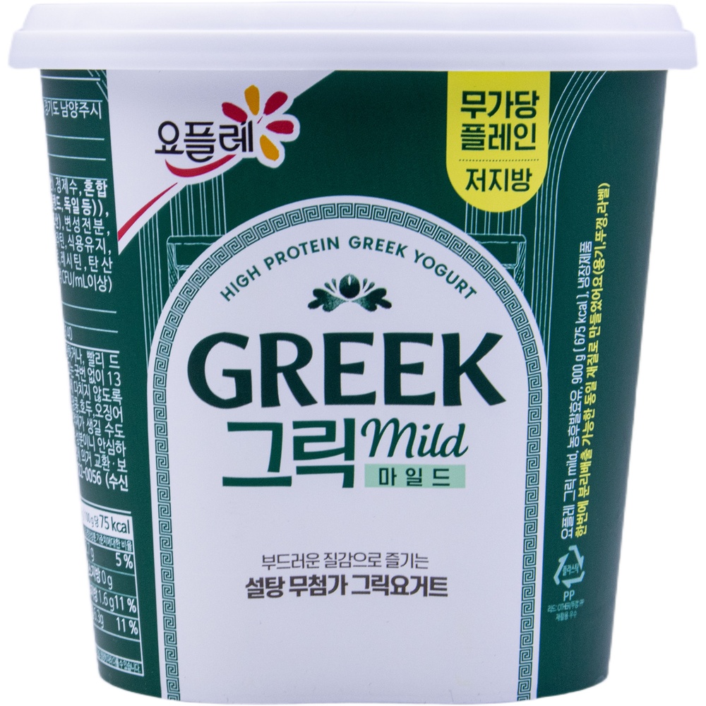빙그레 요플레 그릭 마일드 무가당 플레인 저지방 900g
