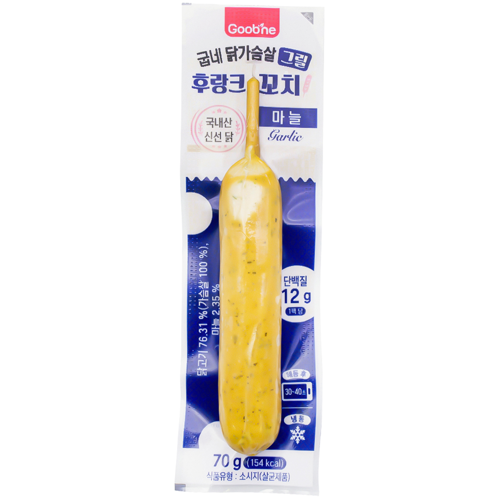 굽네 닭가슴살 그릴 후랑크 꼬치 마늘 70g