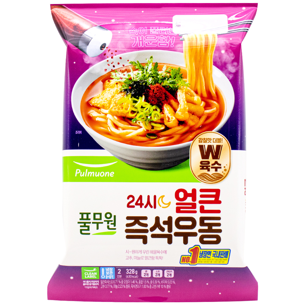 풀무원 24시 얼큰 즉석우동 328g