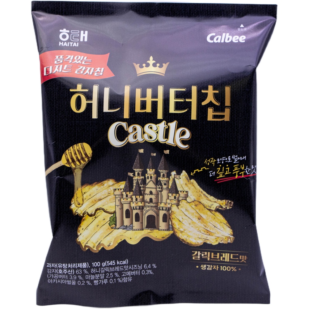 해태 허니버터칩 캐슬 갈릭브레드맛 100g