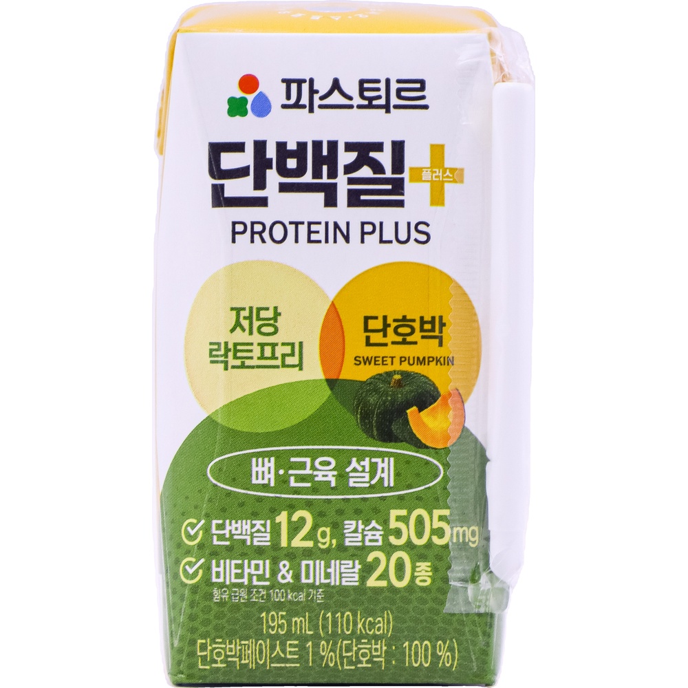 롯데 파스퇴르 단백질 플러스 단호박 195mL