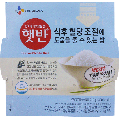 CJ 햇반 식후 혈당 조절에 도움을 줄 수 있는 밥 210g