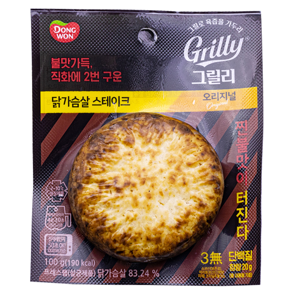 동원 그릴리 닭가슴살 스테이크 오리지널 100g