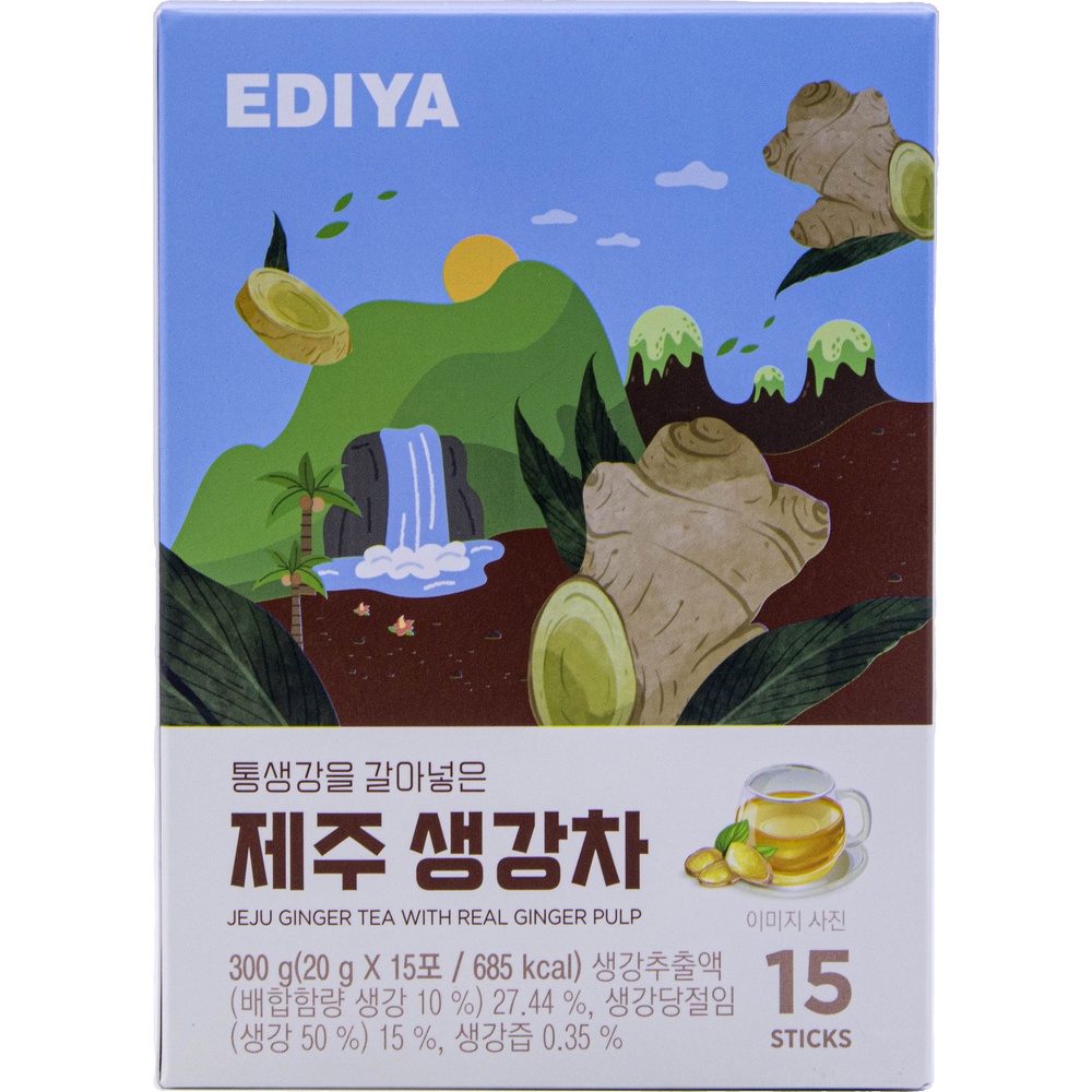 이디야 통생강을 갈아넣은 제주 생강차 20g