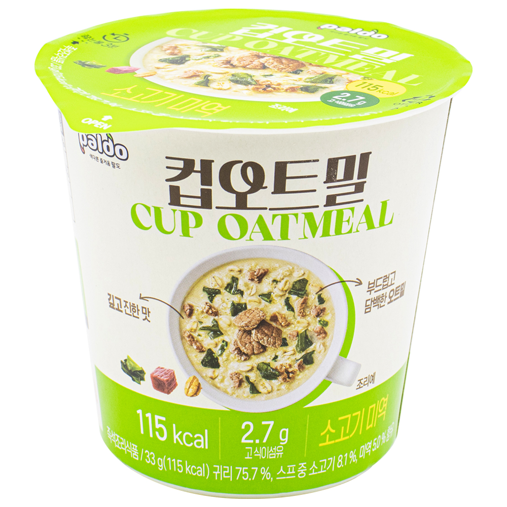 팔도 컵오트밀 소고기 미역 33g