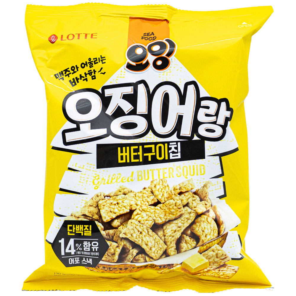 롯데 오잉 오징어랑 버터구이칩 110g