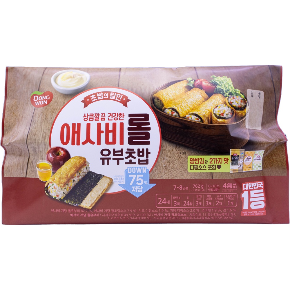 동원 초밥의 달인 애사비롤 유부초밥 762g