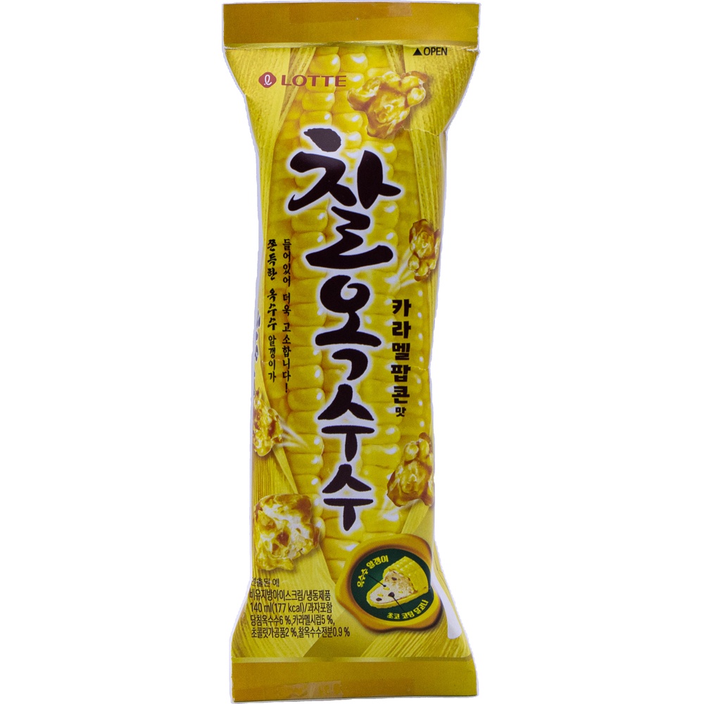 롯데 찰옥수수 카라멜팝콘맛 140mL