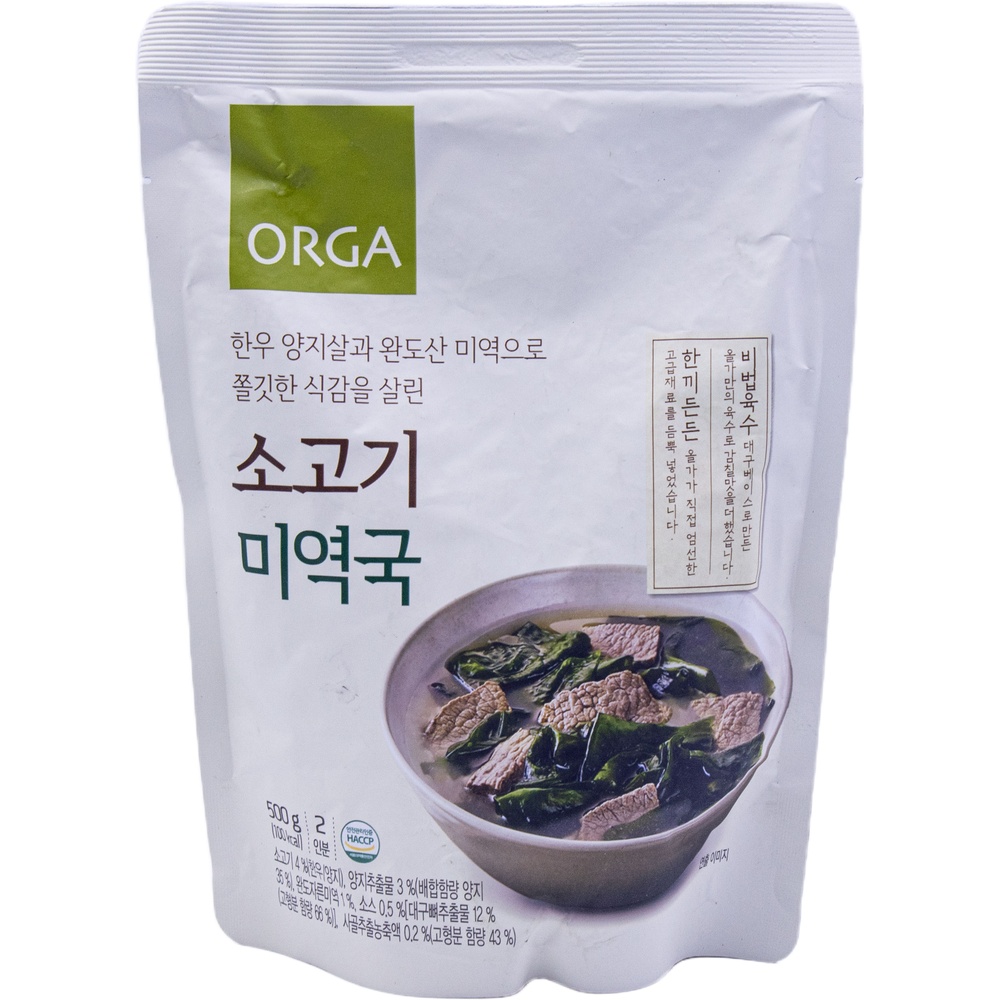풀무원 올가 소고기 미역국 500g