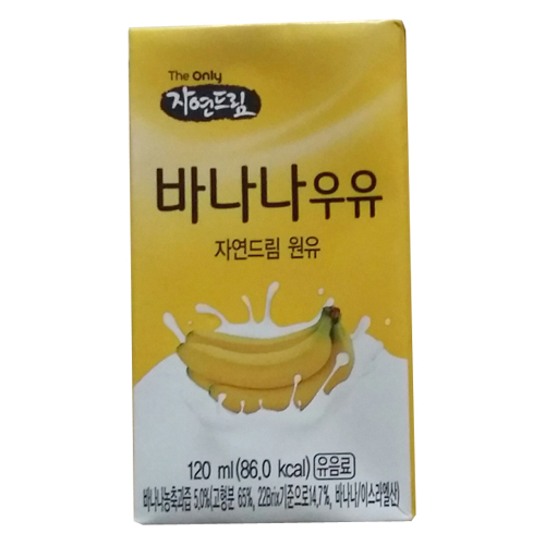 해피푸르츠 자연드림 바나나우유 120ml