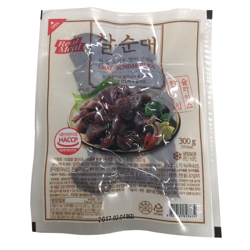 진성푸드 리얼밀 찰순대 한입 슬라이스 300g