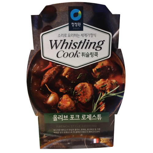 청정원 휘슬링쿡 올리브 포크 로제스튜 390g