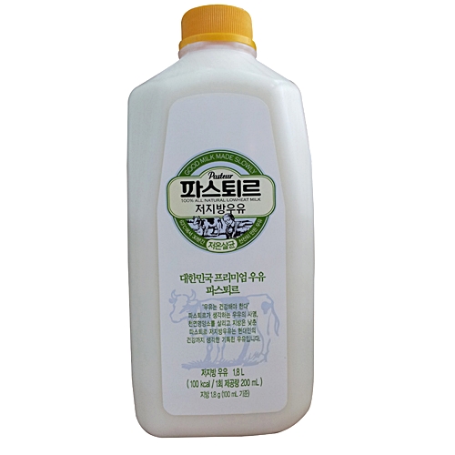 롯데푸드 파스퇴르 저지방 우유 1800ml
