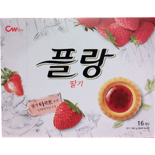 청우식품 플랑 딸기 160g