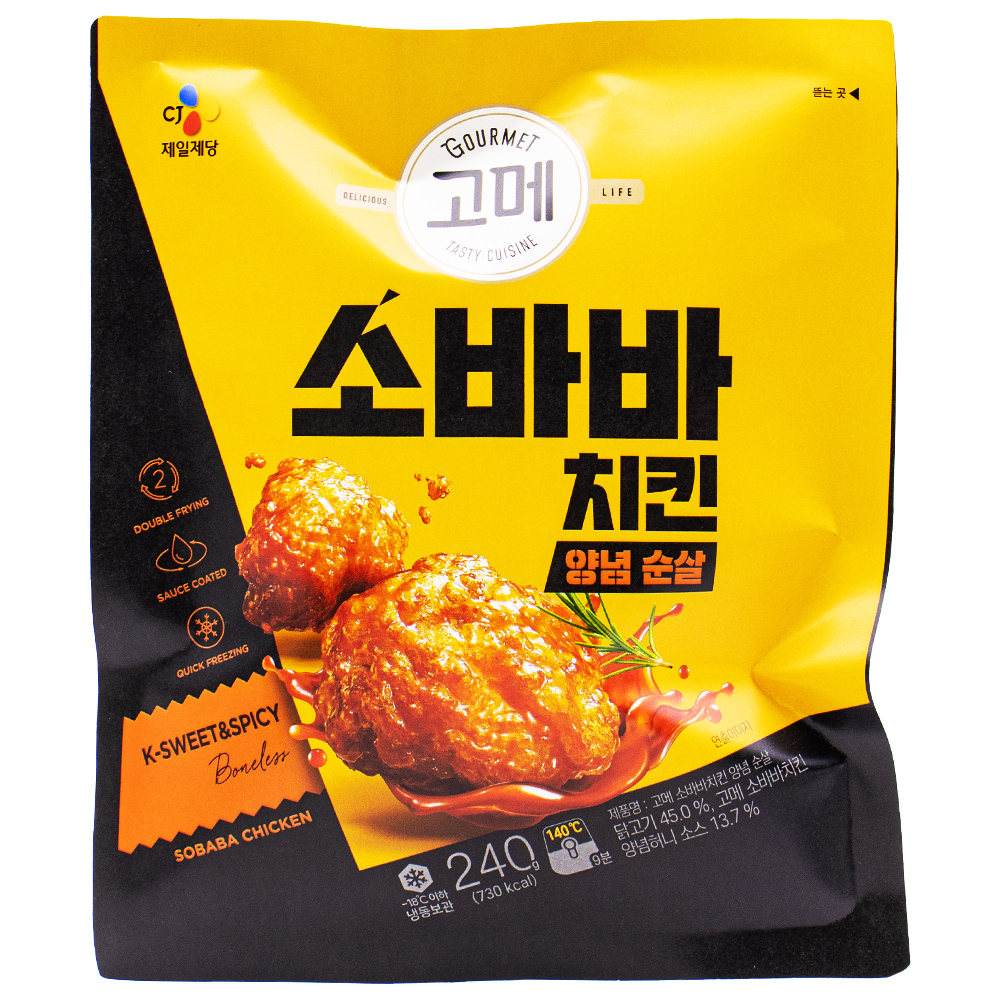 CJ 고메 소바바치킨 양념 순살 240g