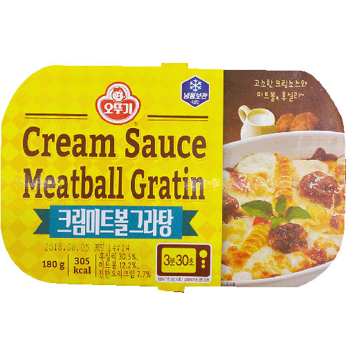 오뚜기 크림소스 미트볼 그라탕 180g