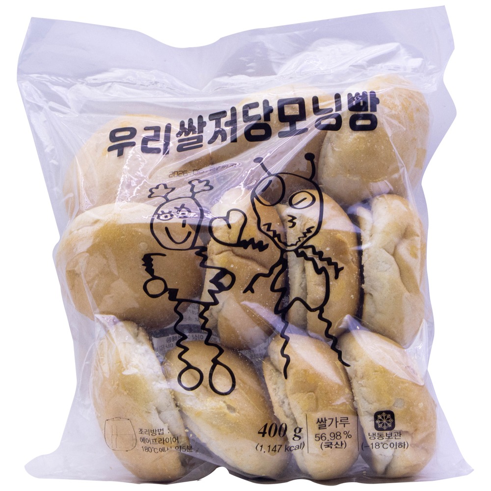 외계인방앗간 우리쌀저당모닝빵 400g