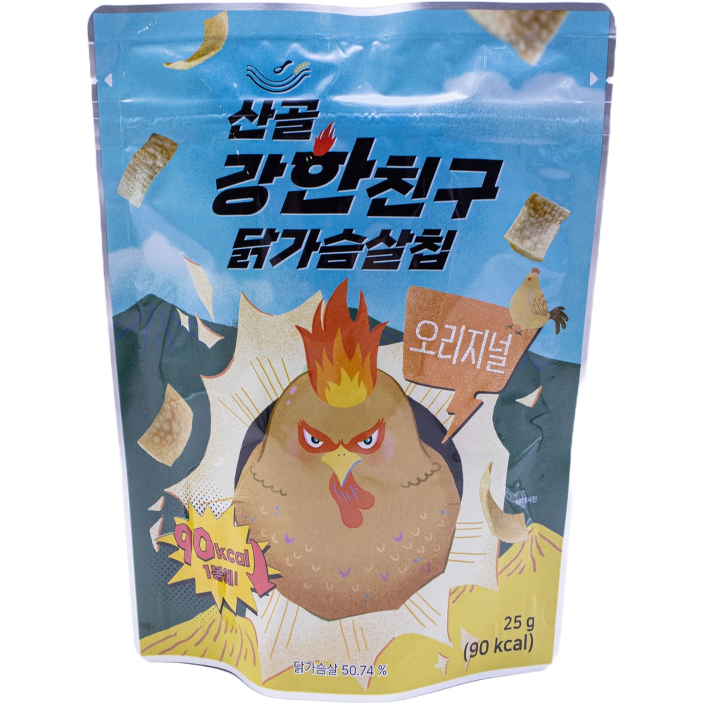 산골이유식 강한친구 닭가슴살칩 오리지널 25g