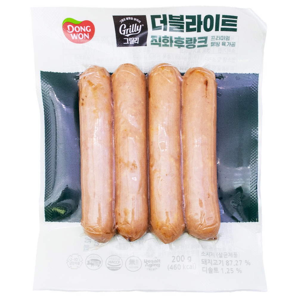 동원 그릴리 더블라이트 직화후랑크 200g
