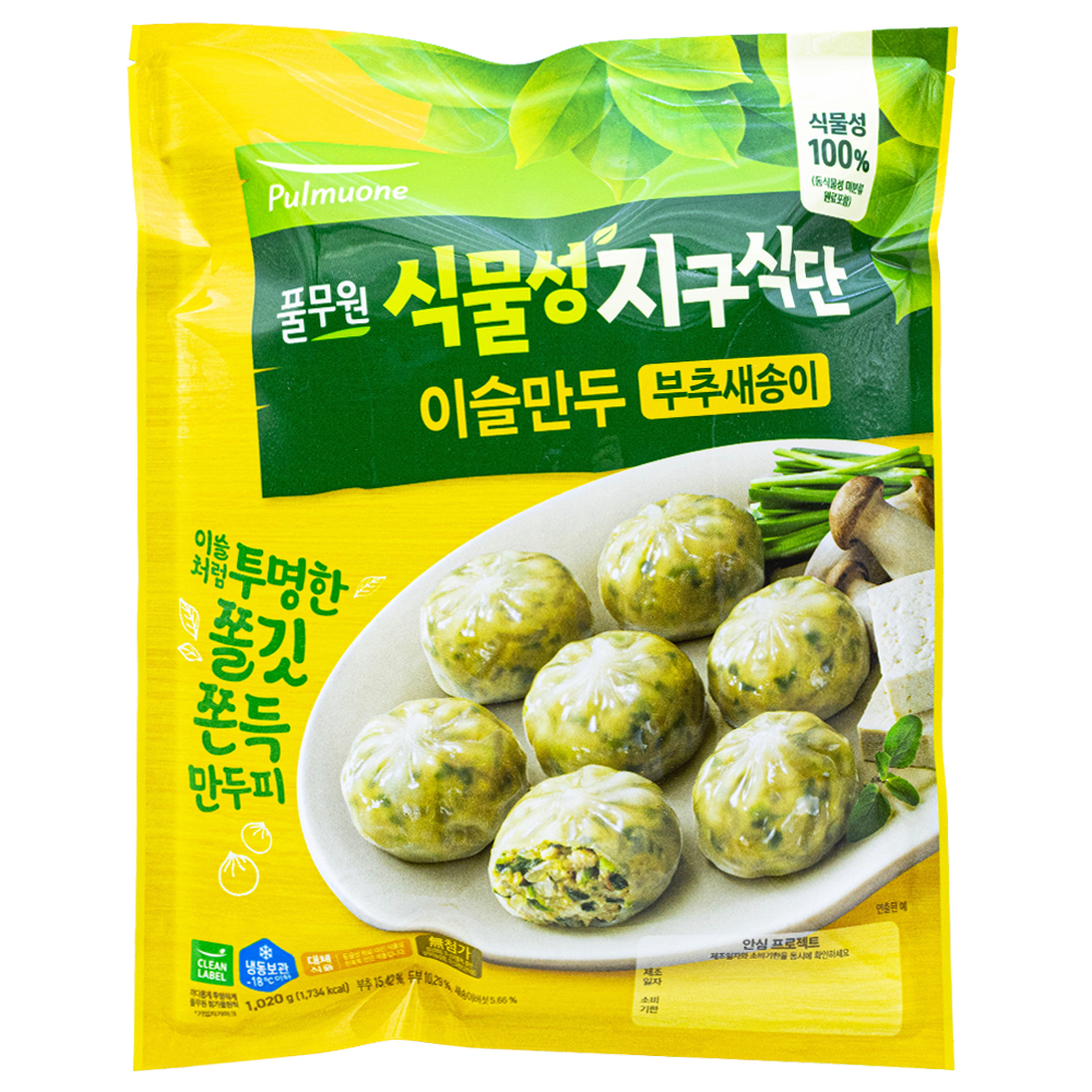 풀무원 식물성 지구식단 이슬만두 부추새송이 1020g