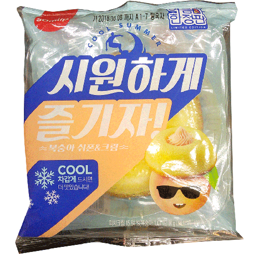 삼립 복숭아 쉬폰&크림 80g