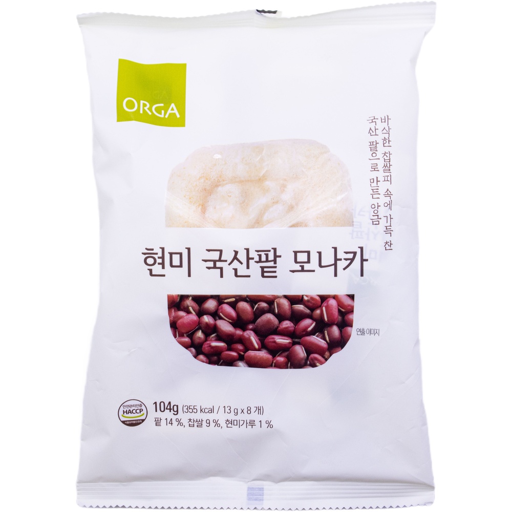 풀무원 올가 현미 국산 팥모나카 104g