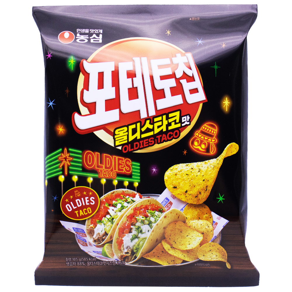 농심 포테토칩 올디스타코 맛 105g