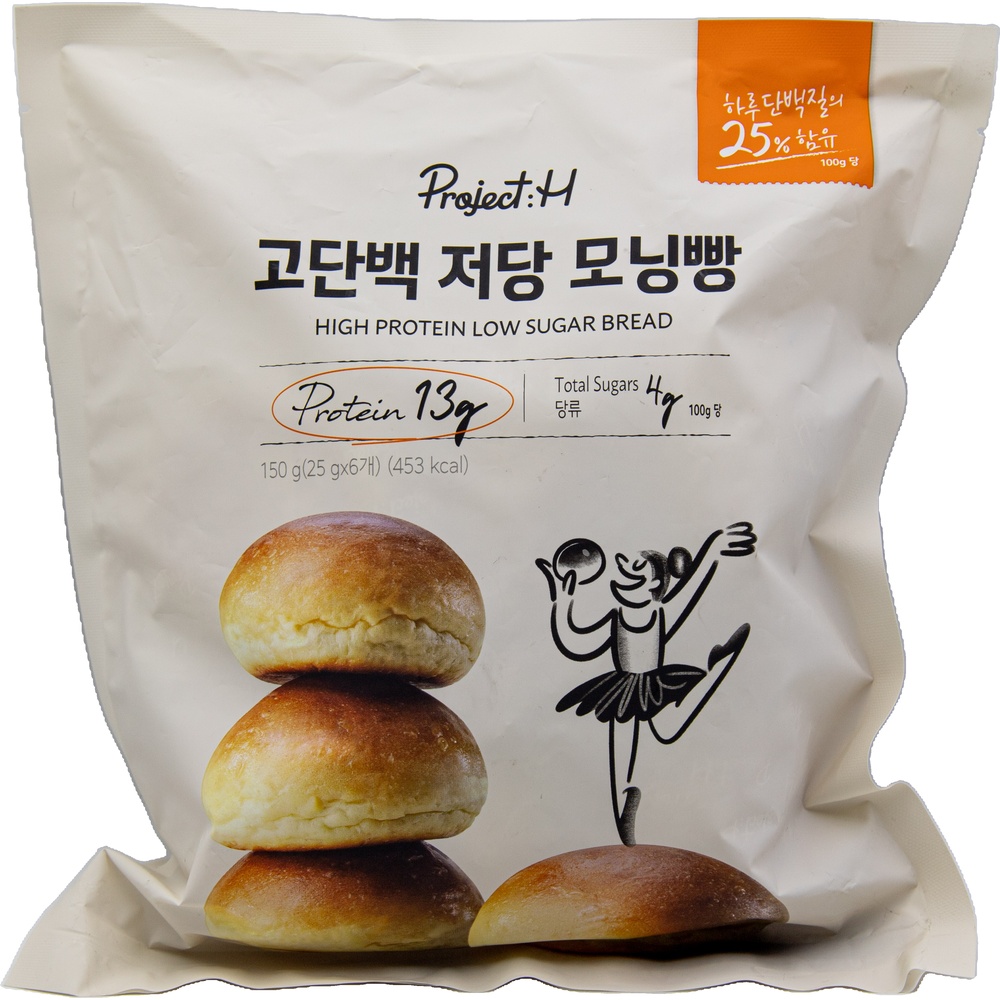 삼립 프로젝트H 고단백 저당 모닝빵 25g