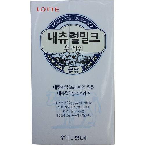 롯데푸드 내츄럴 밀크 후레쉬 1000ml
