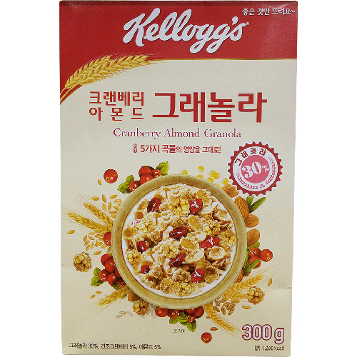 농심 켈로그 크랜베리 아몬드 그래놀라 300g