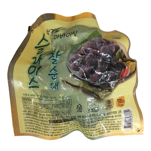 진성푸드 함경도 아바이식 슬라이스 찰순대 500g
