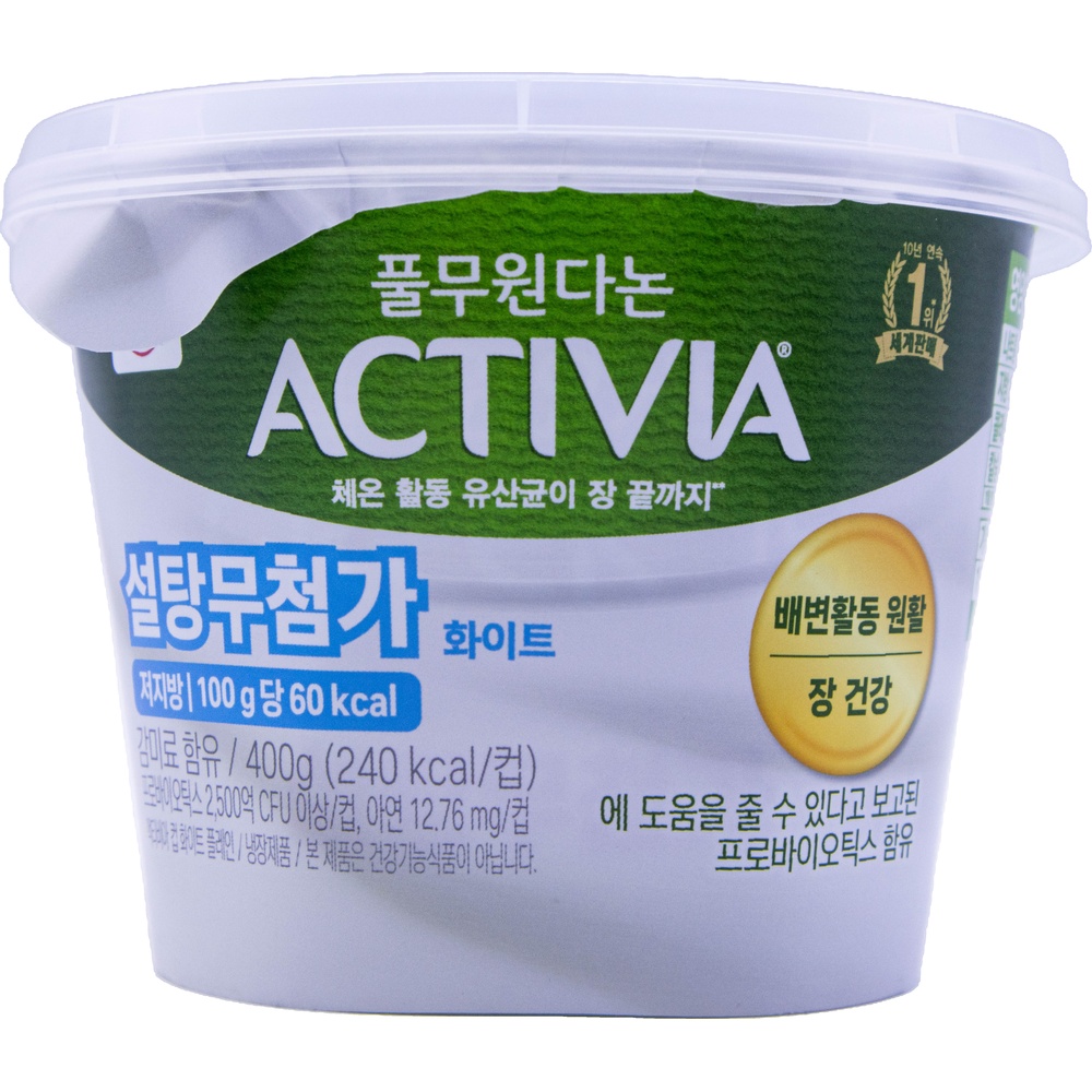 풀무원다논 액티비아 설탕무첨가 화이트 400g