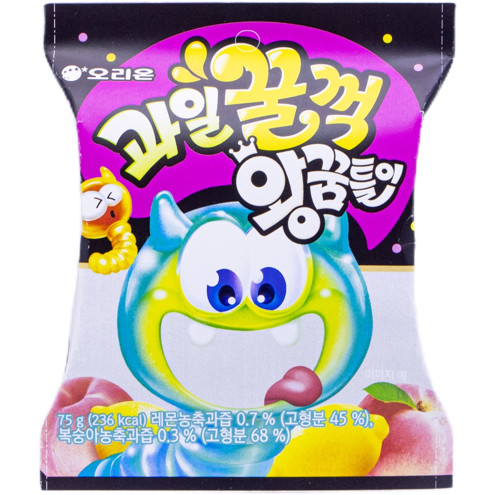 오리온 과일꿀꺽 왕꿈틀이 75g