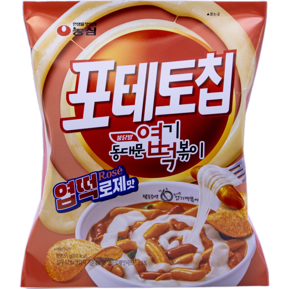 농심 포테토칩 엽떡로제맛 55g