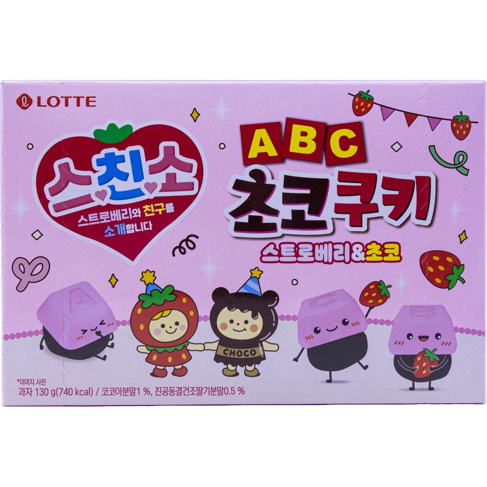 롯데 ABC 초코쿠키 스트로베리 초코 32.5g