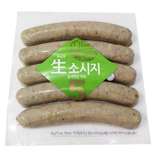 육공방 생소시지 유러피안 허브 250g
