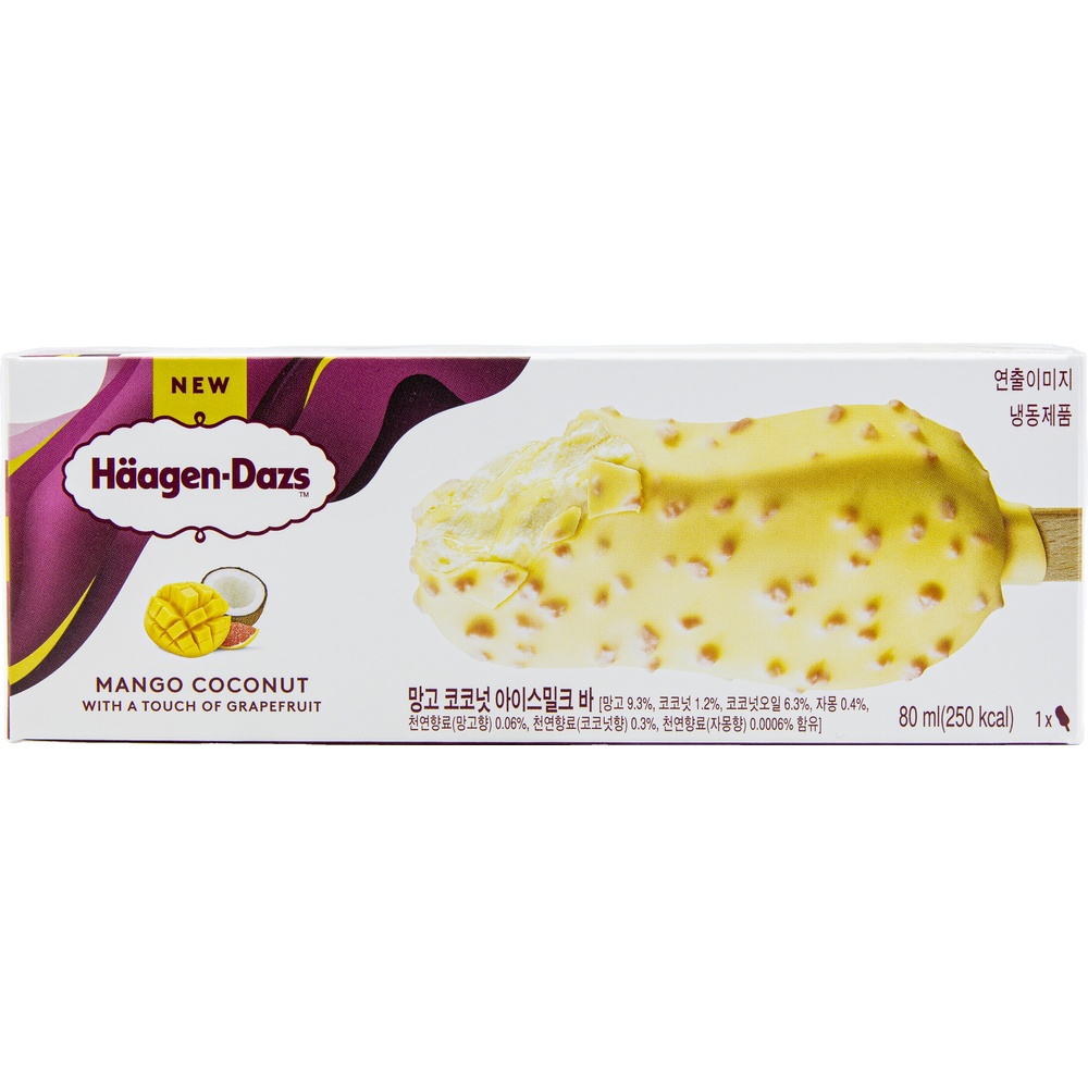 하겐다즈 망고 코코넛 아이스밀크바 80mL