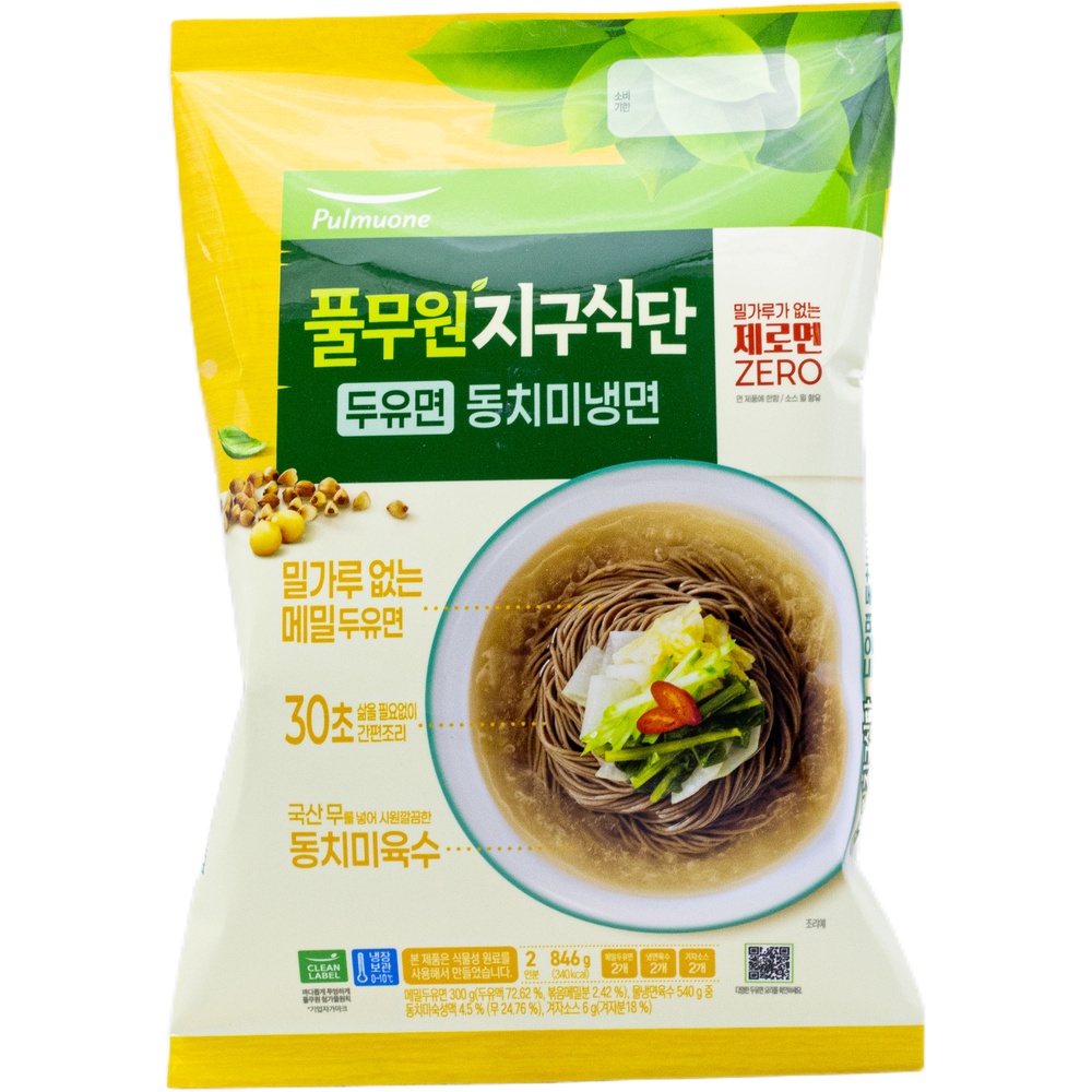 풀무원 지구식단 두유면 동치미냉면 423g