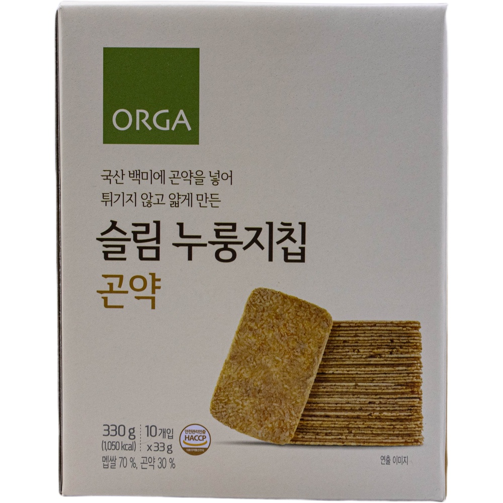 풀무원 올가 슬림 누룽지칩 곤약 33g