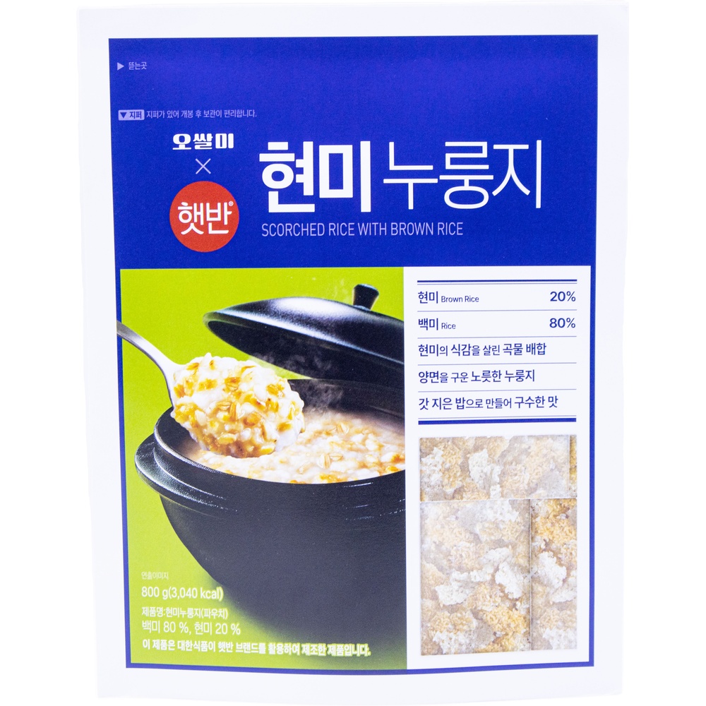 대한식품 오쌀미 햇반 현미누룽지 800g