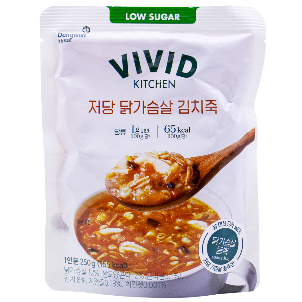 동원 비비드키친 저당 닭가슴살김치죽 250g