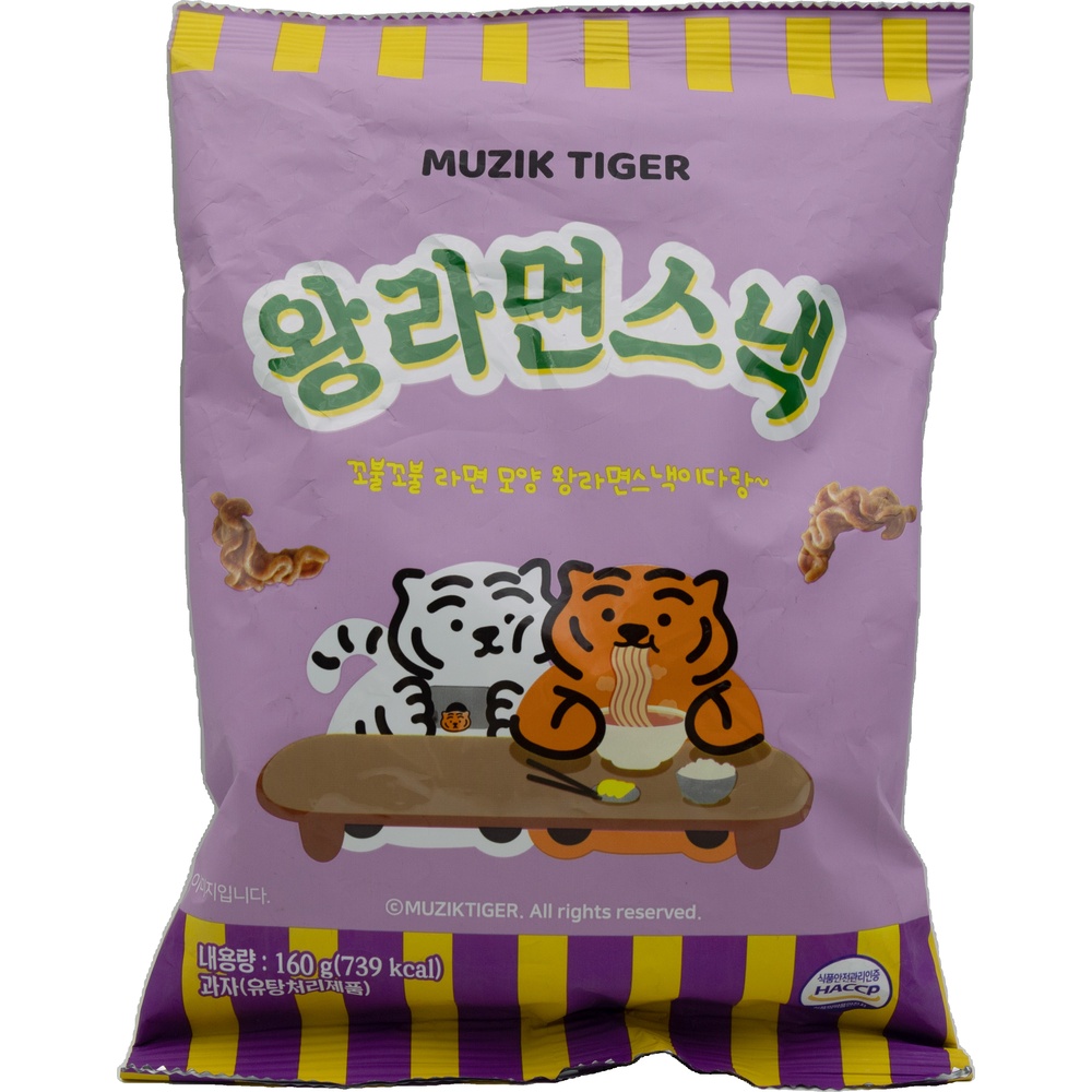 효성인터내셔널 무직타이거 왕라면스낵 160g