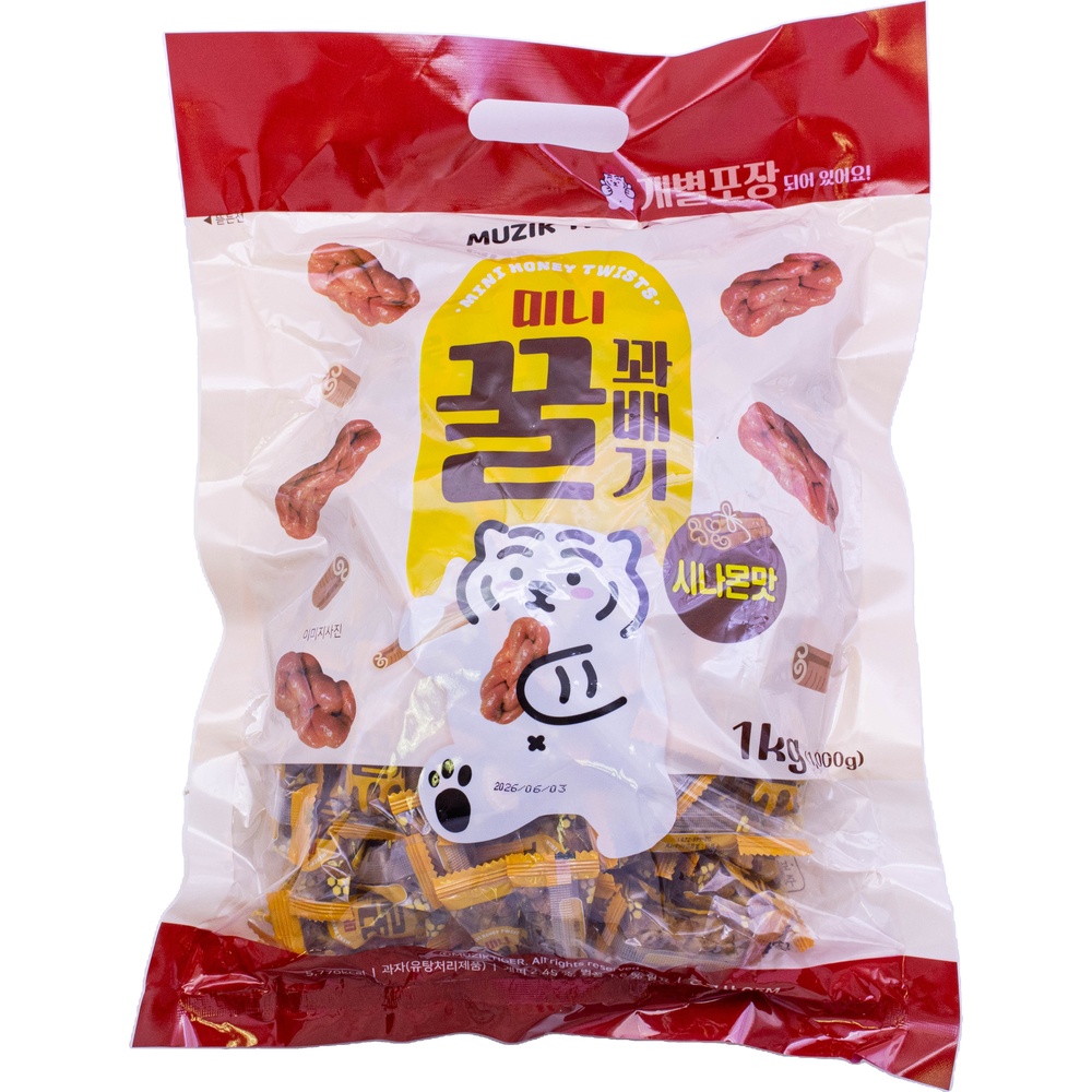 효성인터내셔날 무직타이거 미니 꿀 꽈배기 시나몬맛 7.3g