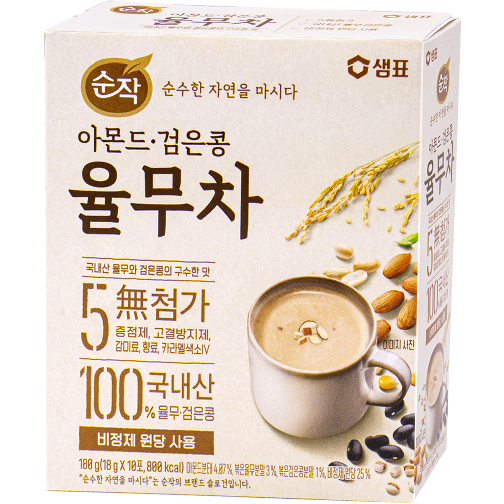 샘표 순작 아몬드 검은콩 율무차 18g