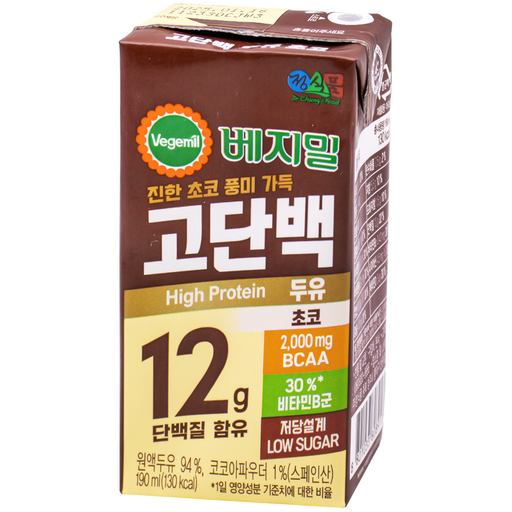 정식품 베지밀 고단백두유 초코 190mL