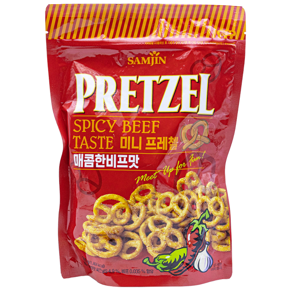 삼진 미니 프레첼 매콤한비프맛 300g