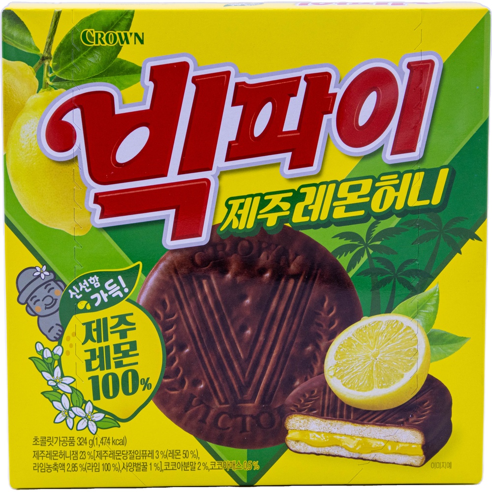 크라운 빅파이 제주레몬허니 18g