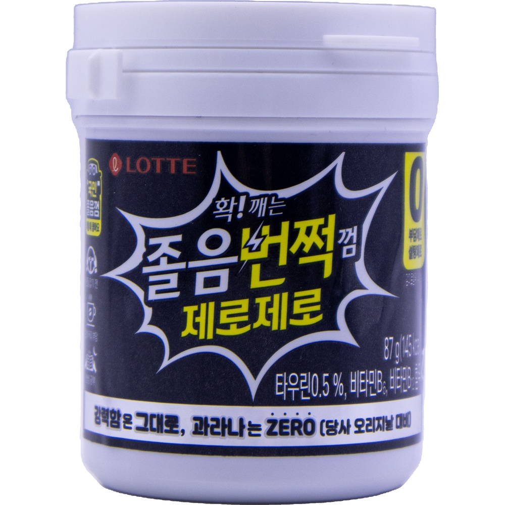 롯데 졸음 번쩍껌 제로제로 87g