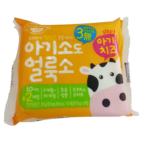 동원 덴마크치즈 아기소도 얼룩소 아기치즈 STEP1 216g